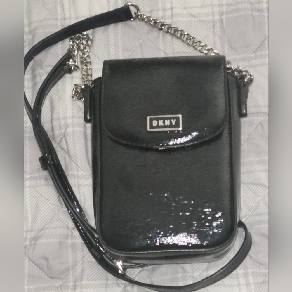 DKNY Mini Crossbody North South Patent Leather NWOT